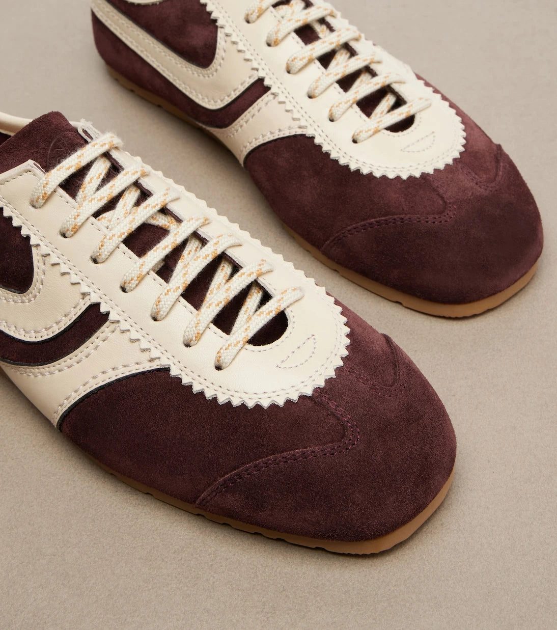 Dries Van Noten - Leather-trimmed suede sneakers