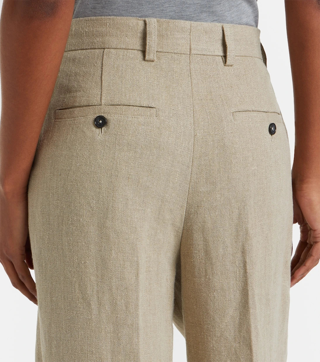 Toteme - Cropped linen wide-leg pants