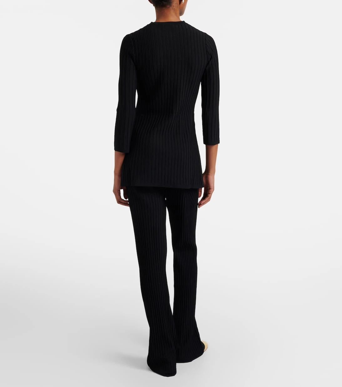 Max Mara - Bello ribbed-knit flared pants