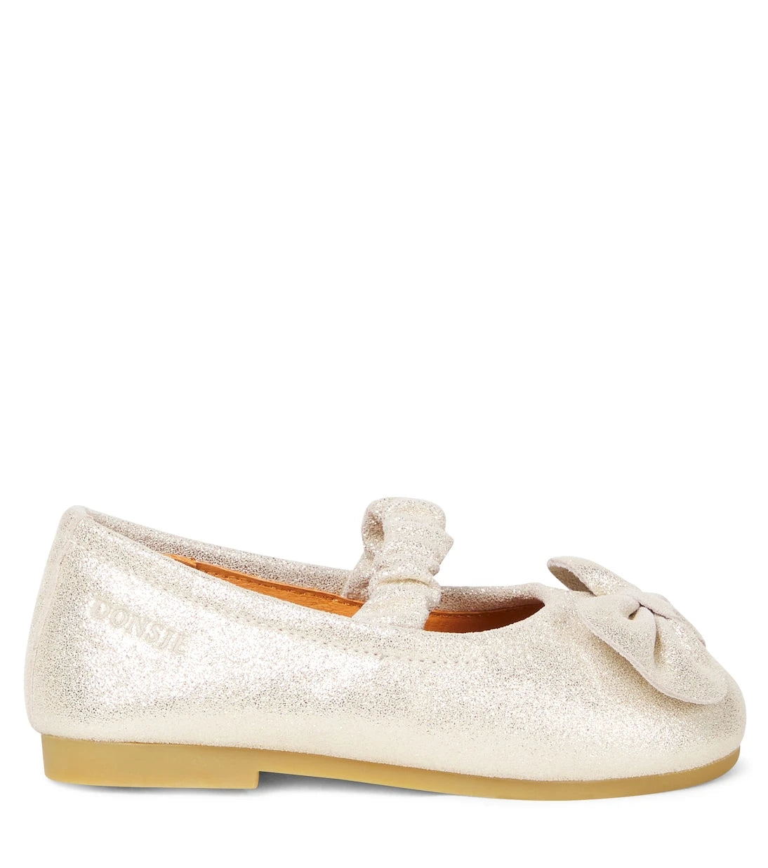 Donsje - Mylah bow-detail glitter leather ballet flats