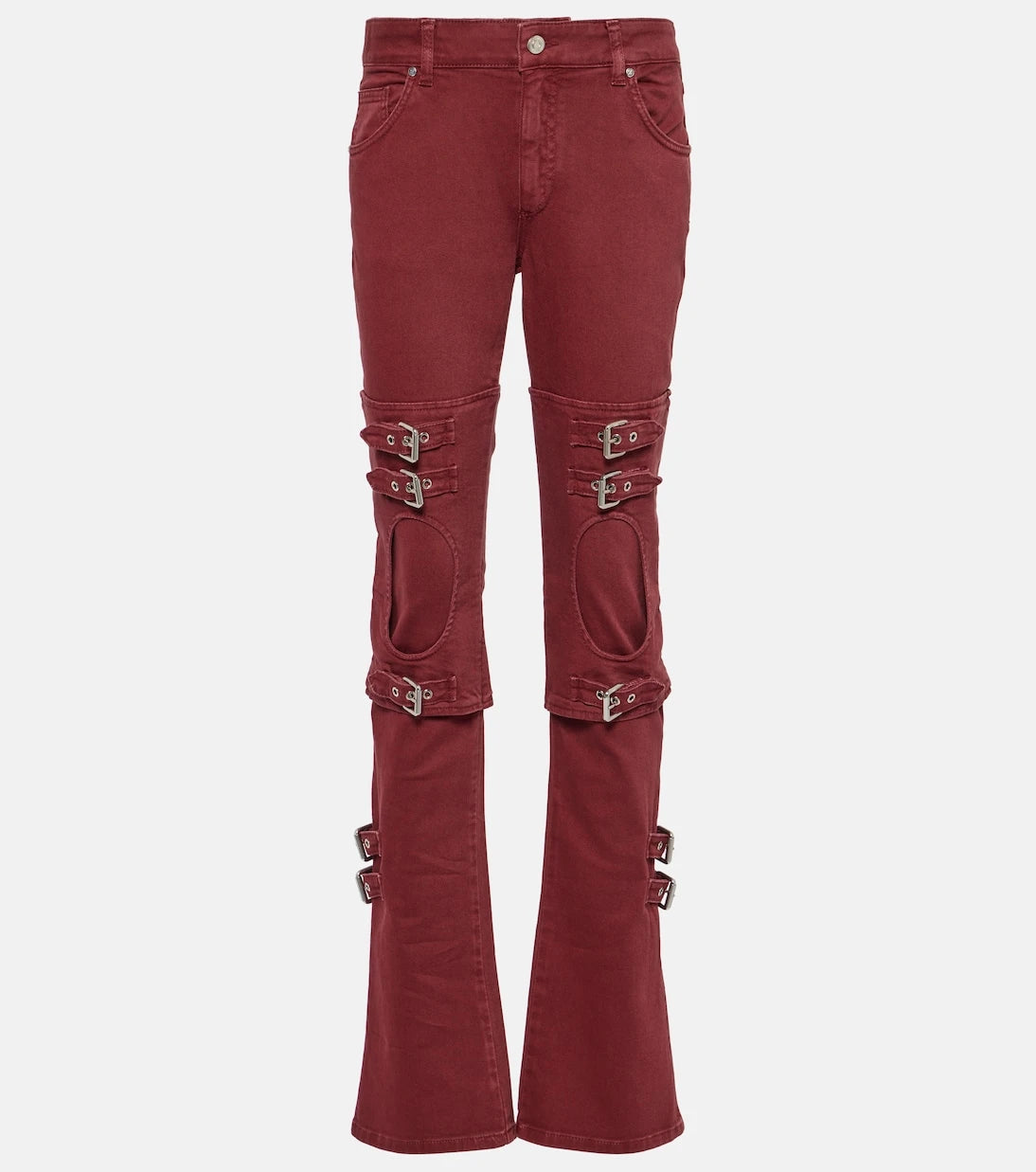 Blumarine - Cutout mid-rise boyfriend jeans