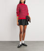 Claudie Pierlot Black Knitted Stripe Mini Dress