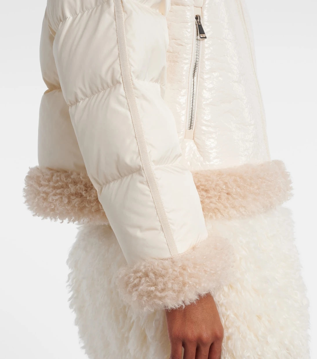 Moncler - Rubrouk teddy-trimmed down jacket