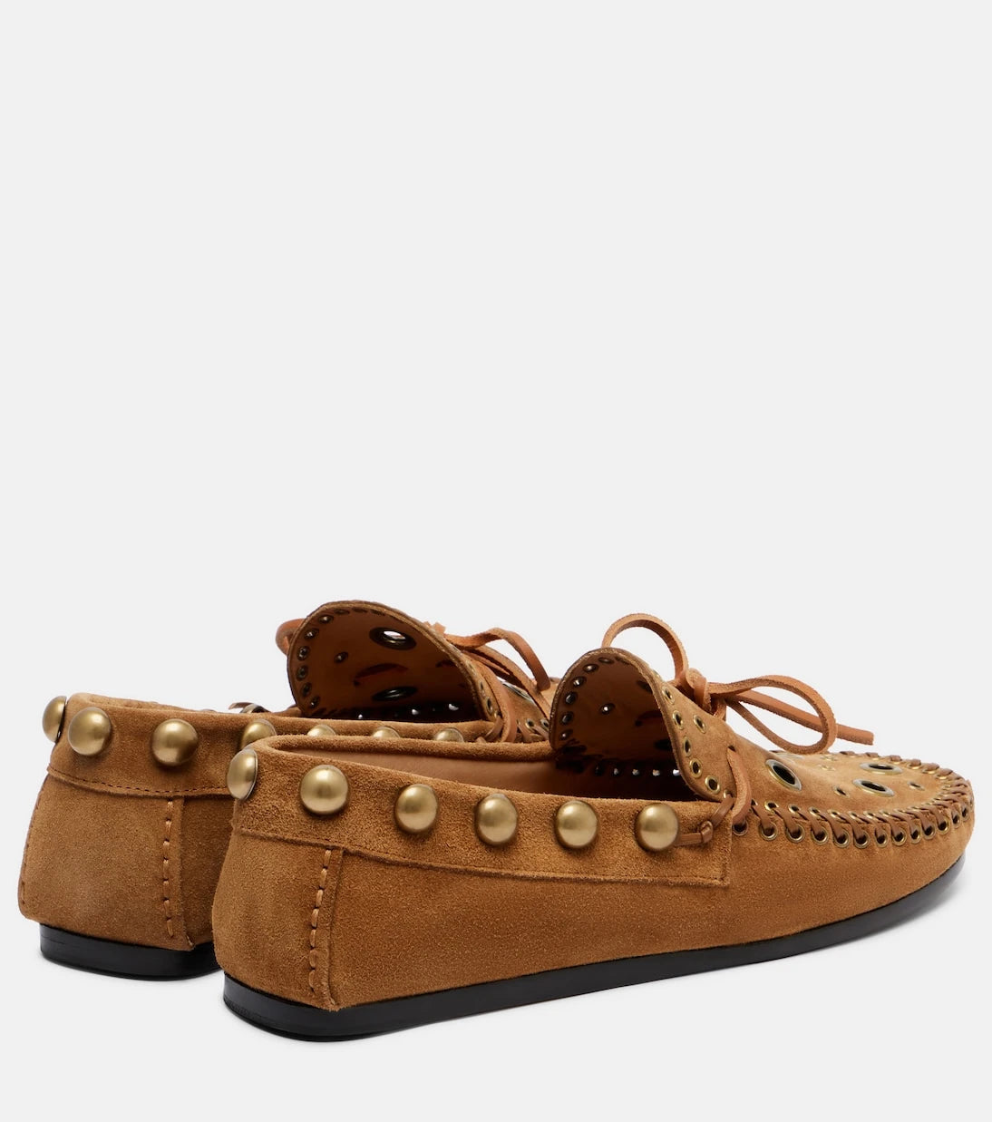 Isabel Marant - Fitza zımbalı süet loafer'lar
