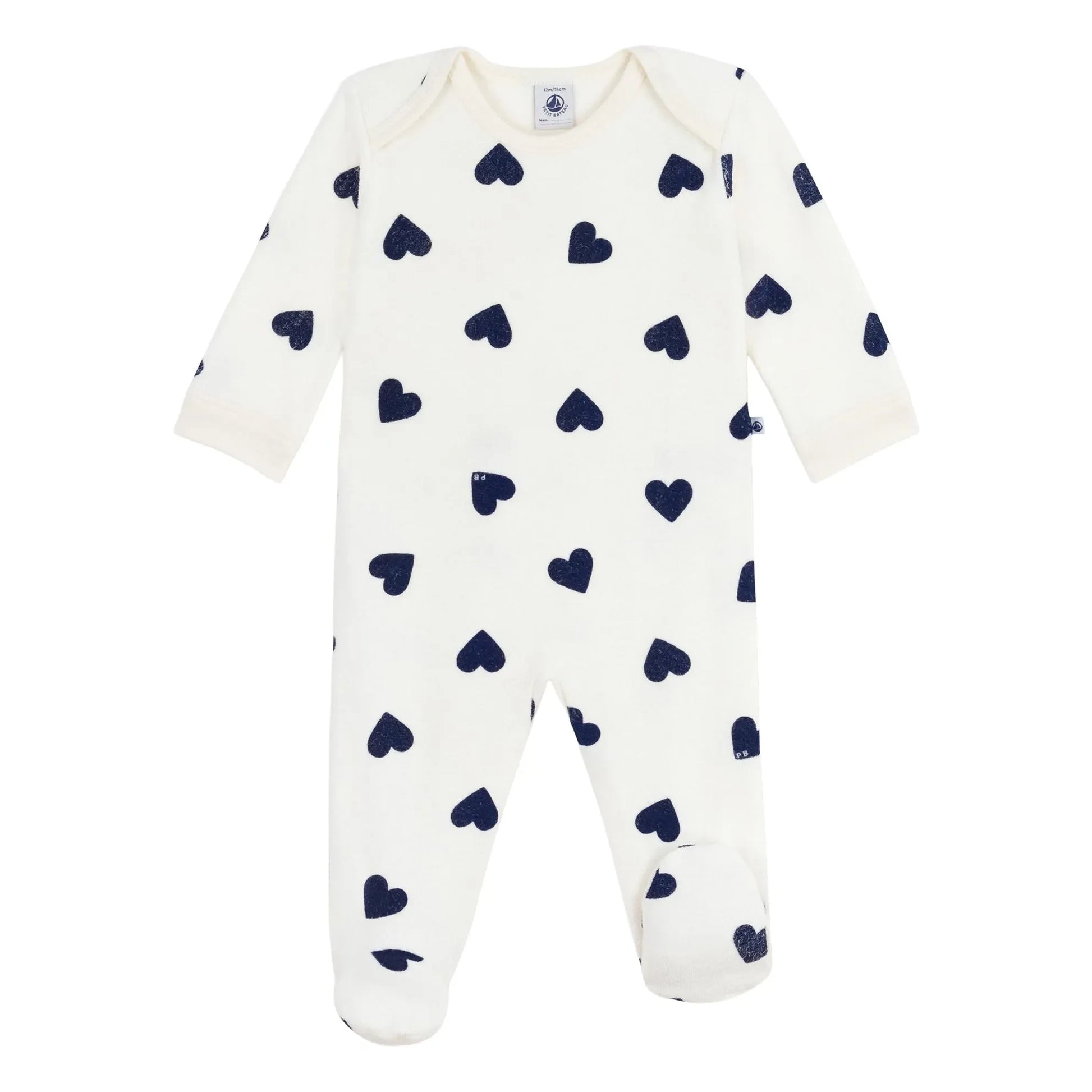 Petit Bateau - Sleep Well Hearts PB pyjamas | Ecru