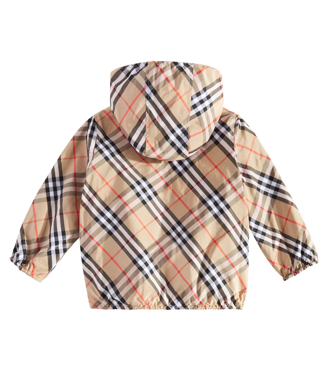 Burberry Kids - جاكيت فني قابل للارتداء على الوجهين بنقشة مربعات من بربري