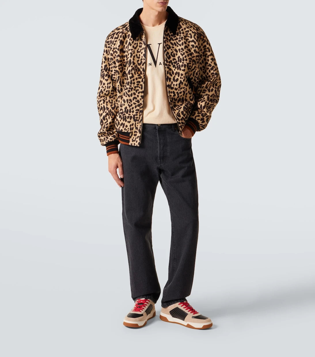 Valentino Garavani - Suede and leather sneakers