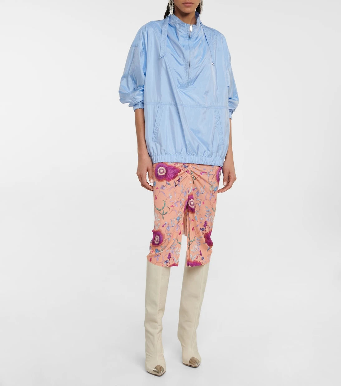 Isabel Marant - Joella floral ruched midi skirt
