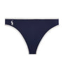 Navy Polo Pony Two-Tone Bikini Bottoms