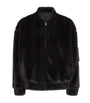 Maison Margiela Brown Reversible Faux Fur Bomber Jacket