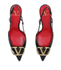 Valentino Garavani Black Valentino Garavani VLOGO Slingback Pumps 80