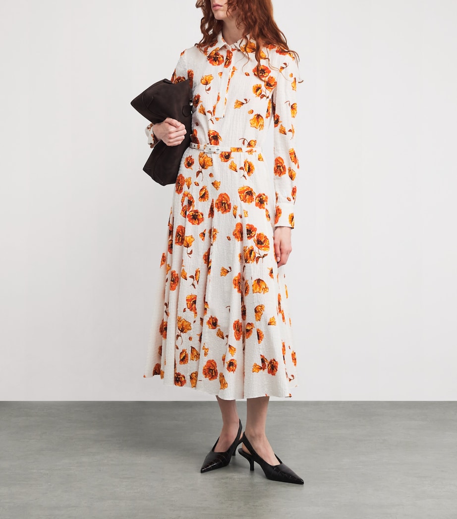 Emilia Wickstead Multi Floral Marione Midi Shirt Dress