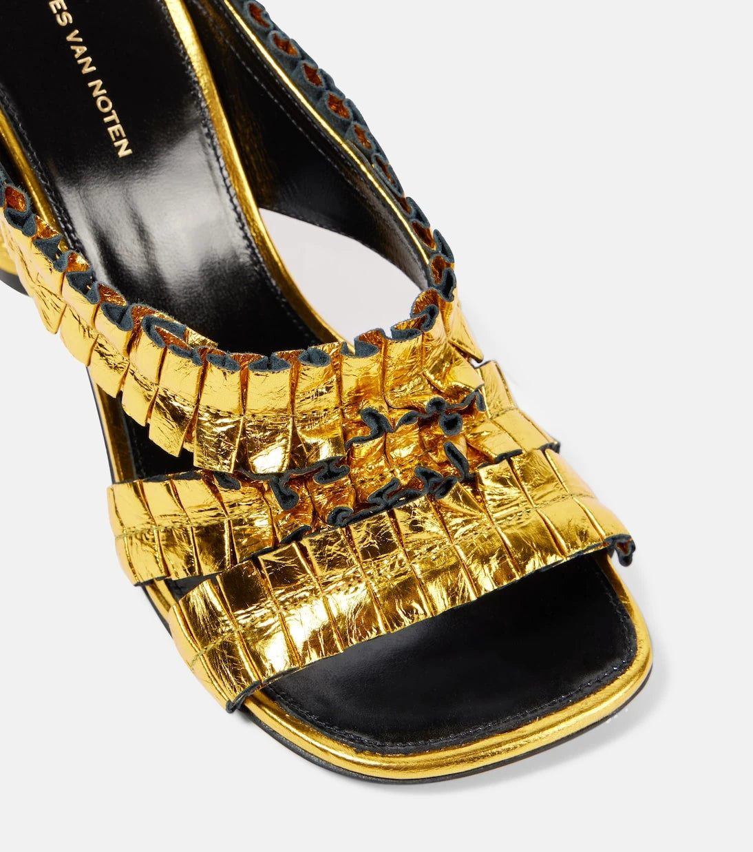 Dries Van Noten - 95 Metallic leather sandals