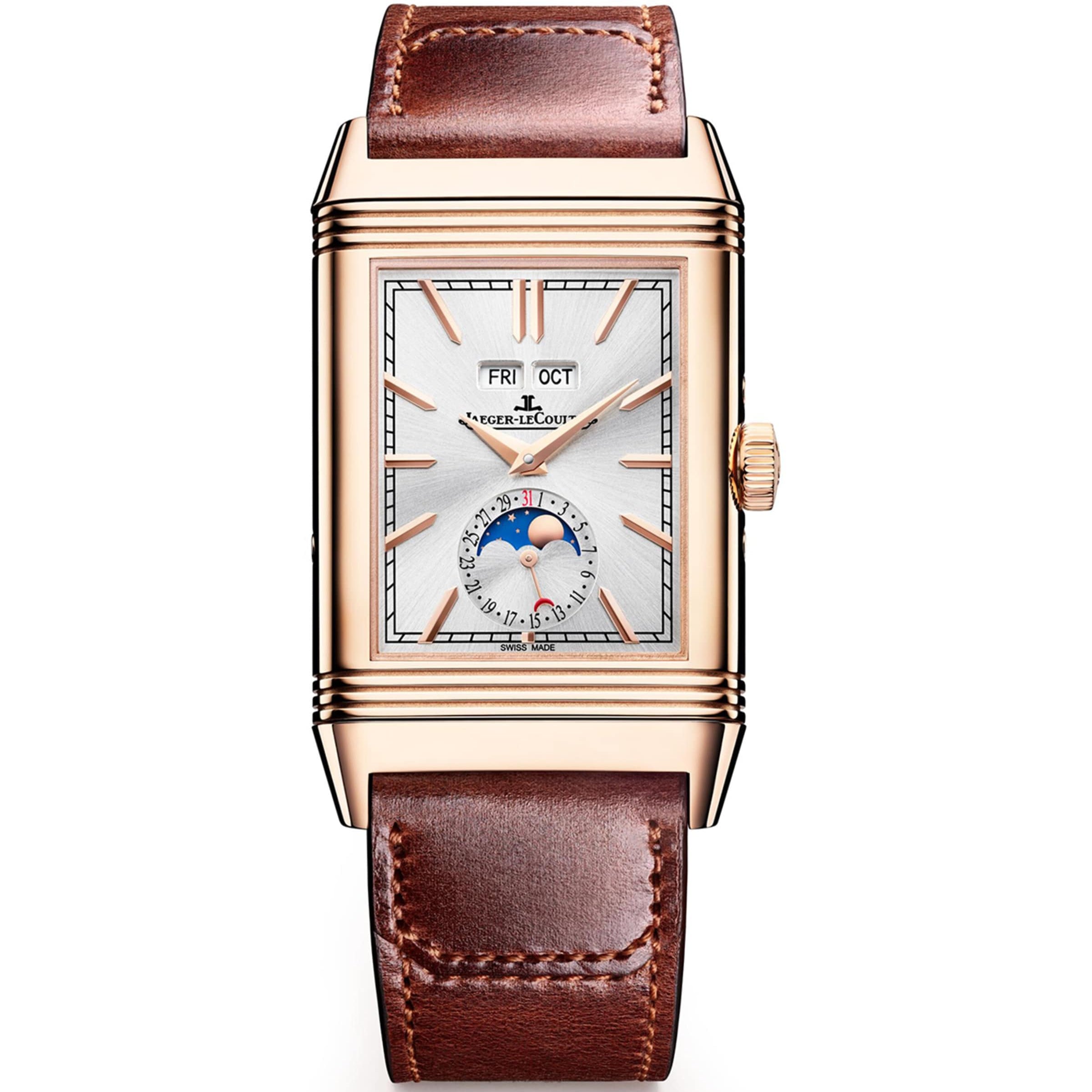 Rose Gold Reverso Tribute Duoface Calendar Watch 29.9mm