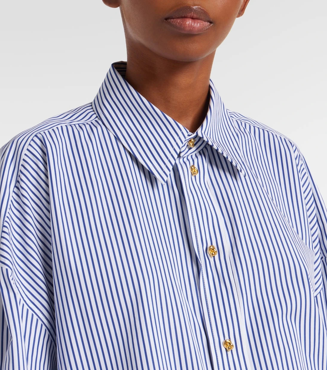Bottega Veneta - Striped cotton poplin shirt