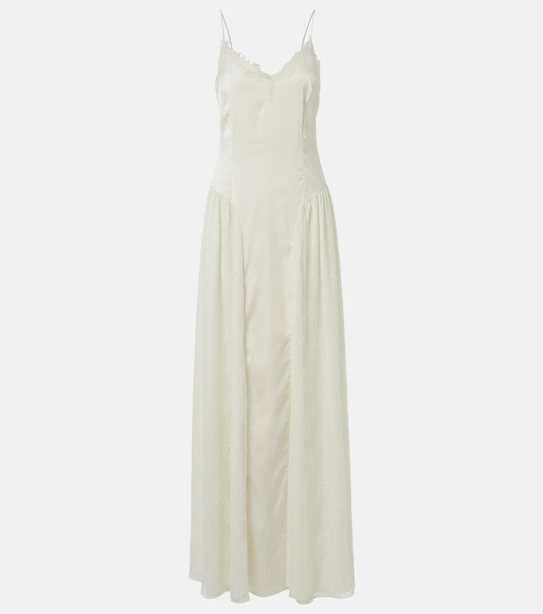 Rotate - Bridal lace-trimmed satin maxi dress