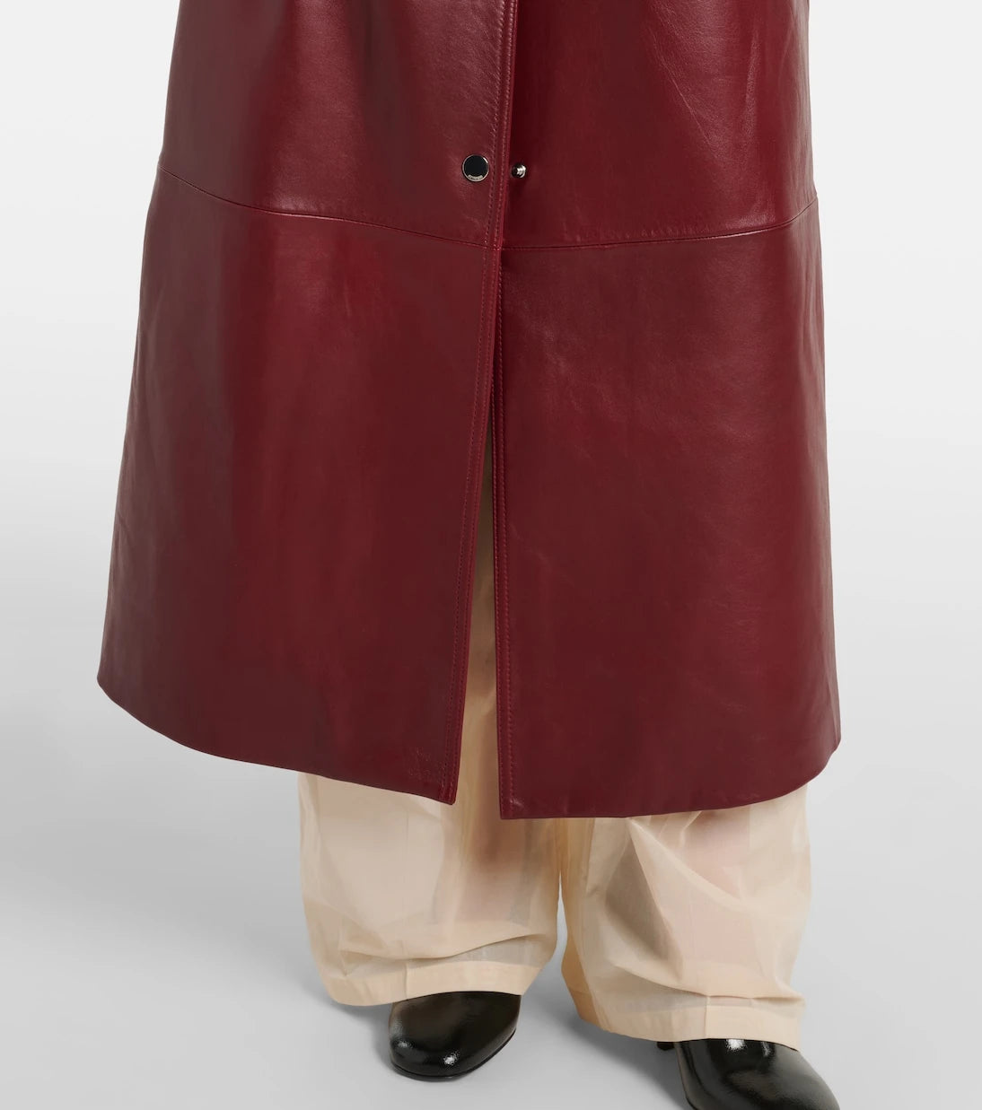 Sportmax - Paste leather trench coat