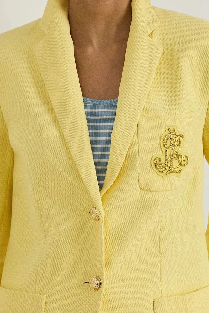 Lauren Ralph Lauren tek düğmeli kadın pamuk elastan ceket