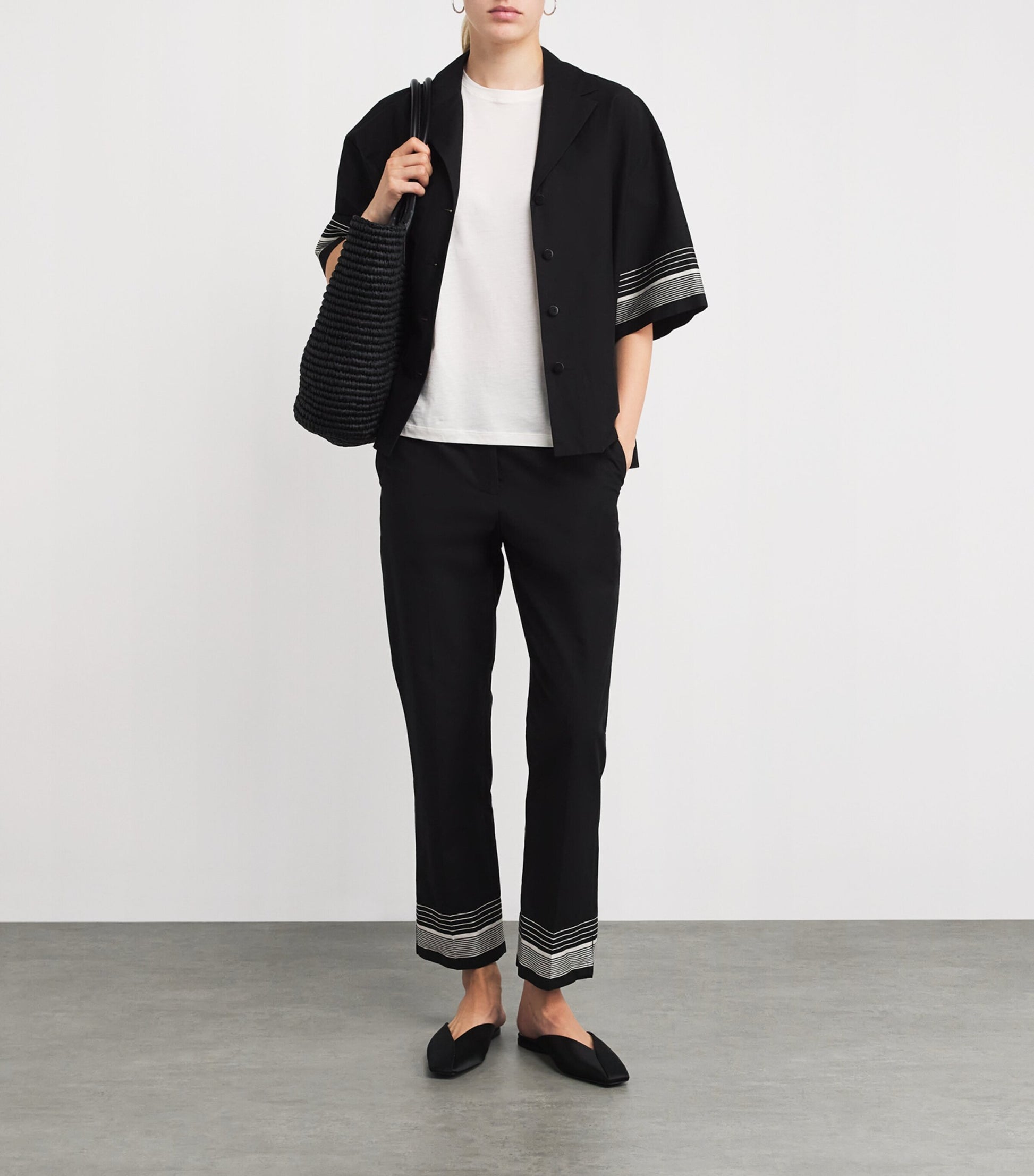 Cotton-Silk Jersey Tank Top WHITE