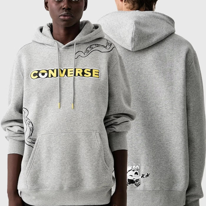 Converse x Minions & Monsters pamuklu kapüşonlu sweatshirt
