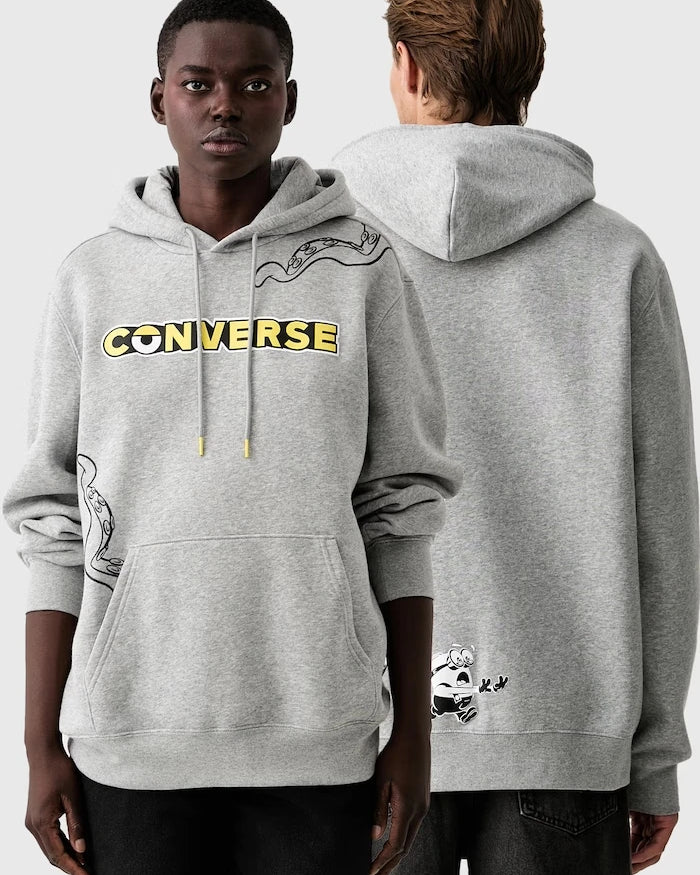 Converse x Minions & Monsters pamuklu kapüşonlu sweatshirt