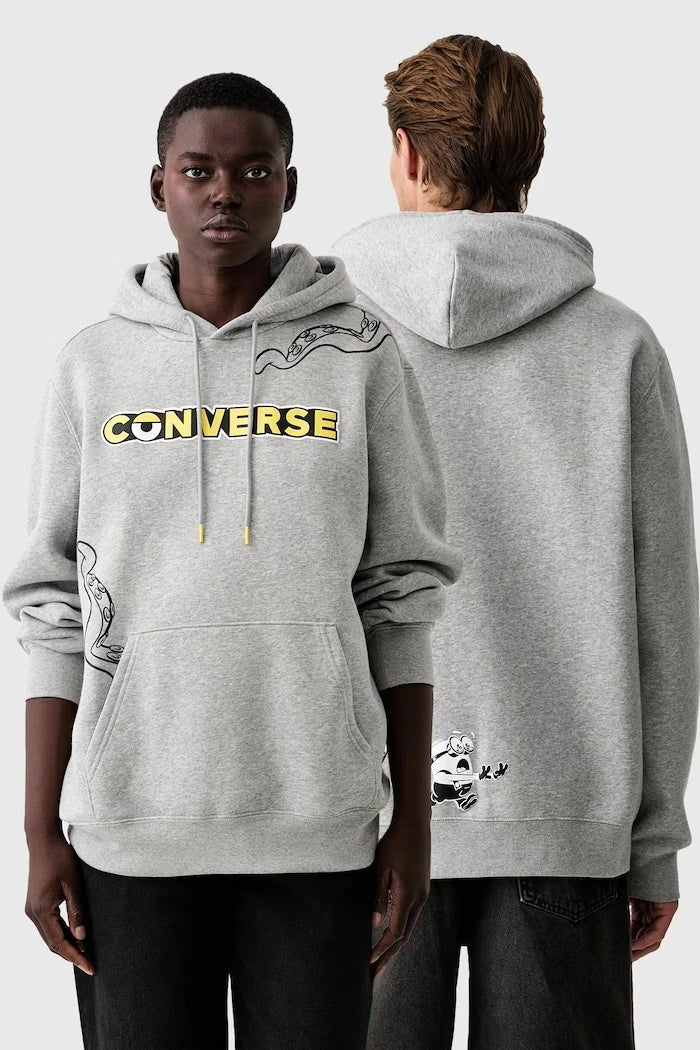 Converse x Minions & Monsters pamuklu kapüşonlu sweatshirt