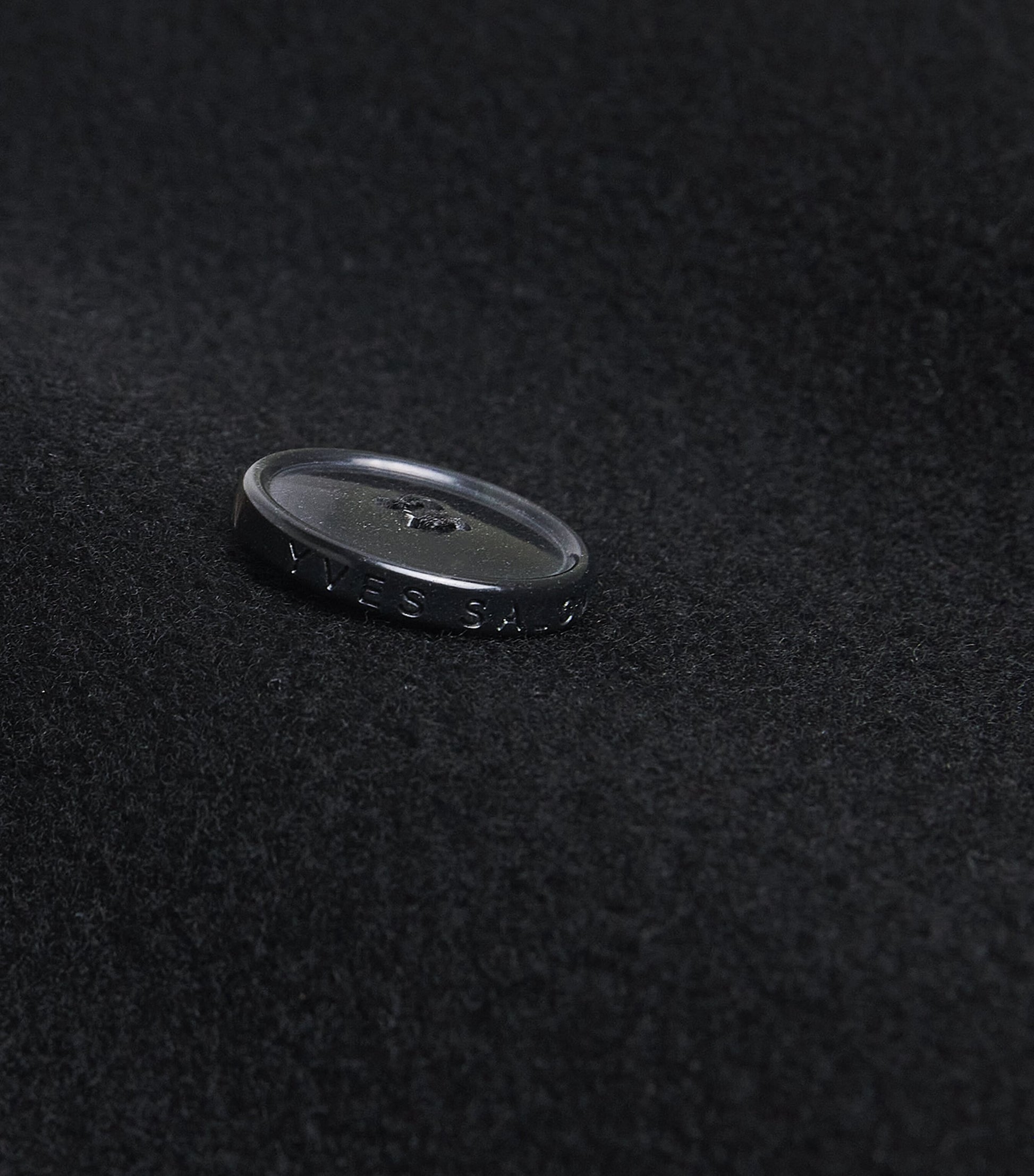 Yves Salomon Black Fur-Trim Double-Breasted Coat