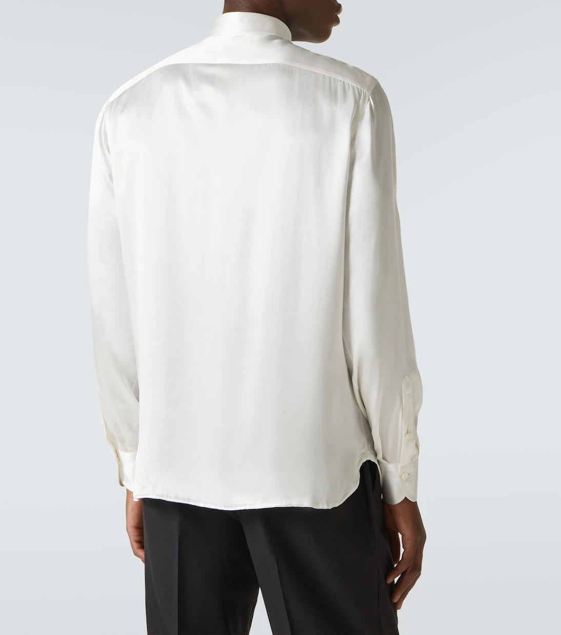 Rubinacci - Silk satin tuxedo shirt