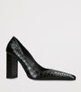 Alaïa Black Leather Point-Toe Pumps 90