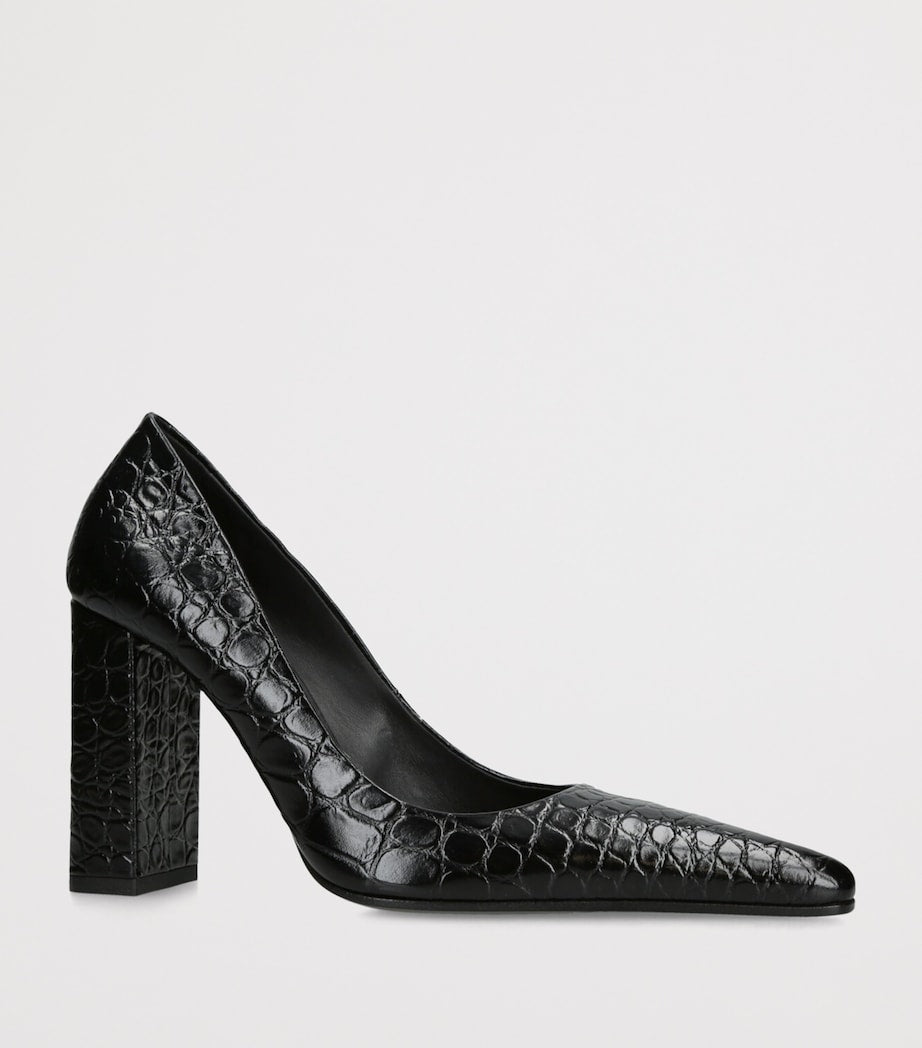 Alaïa Black Leather Point-Toe Pumps 90