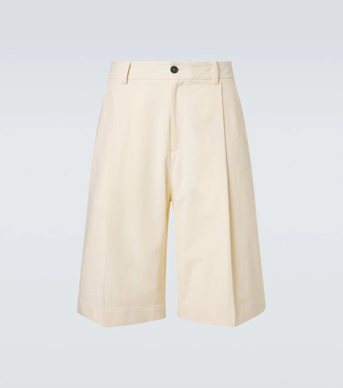 Studio Nicholson - Fowld cotton and linen Bermuda shorts