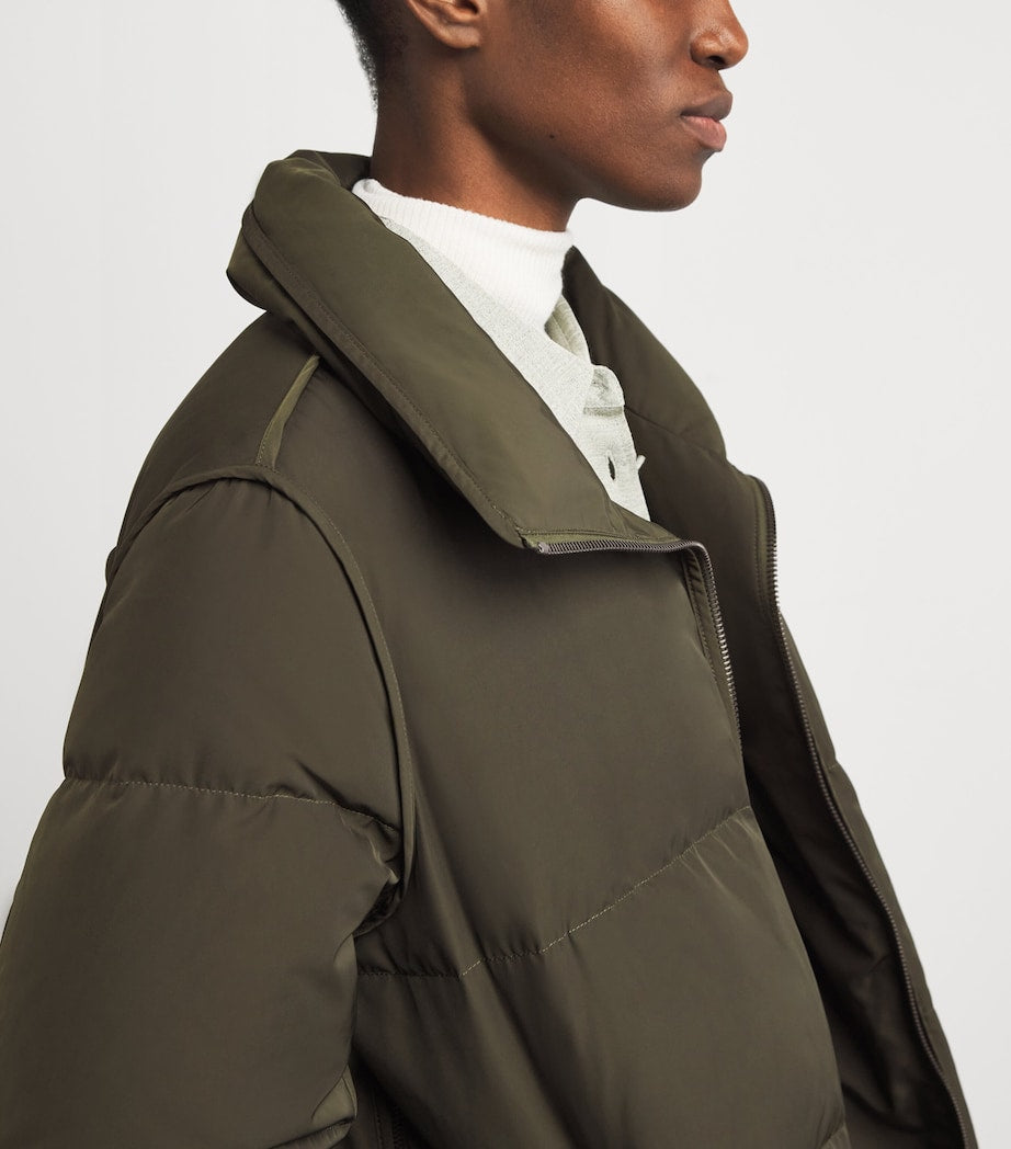 Yves Salomon Green Down-Mink Technical Puffer Jacket (76cm)