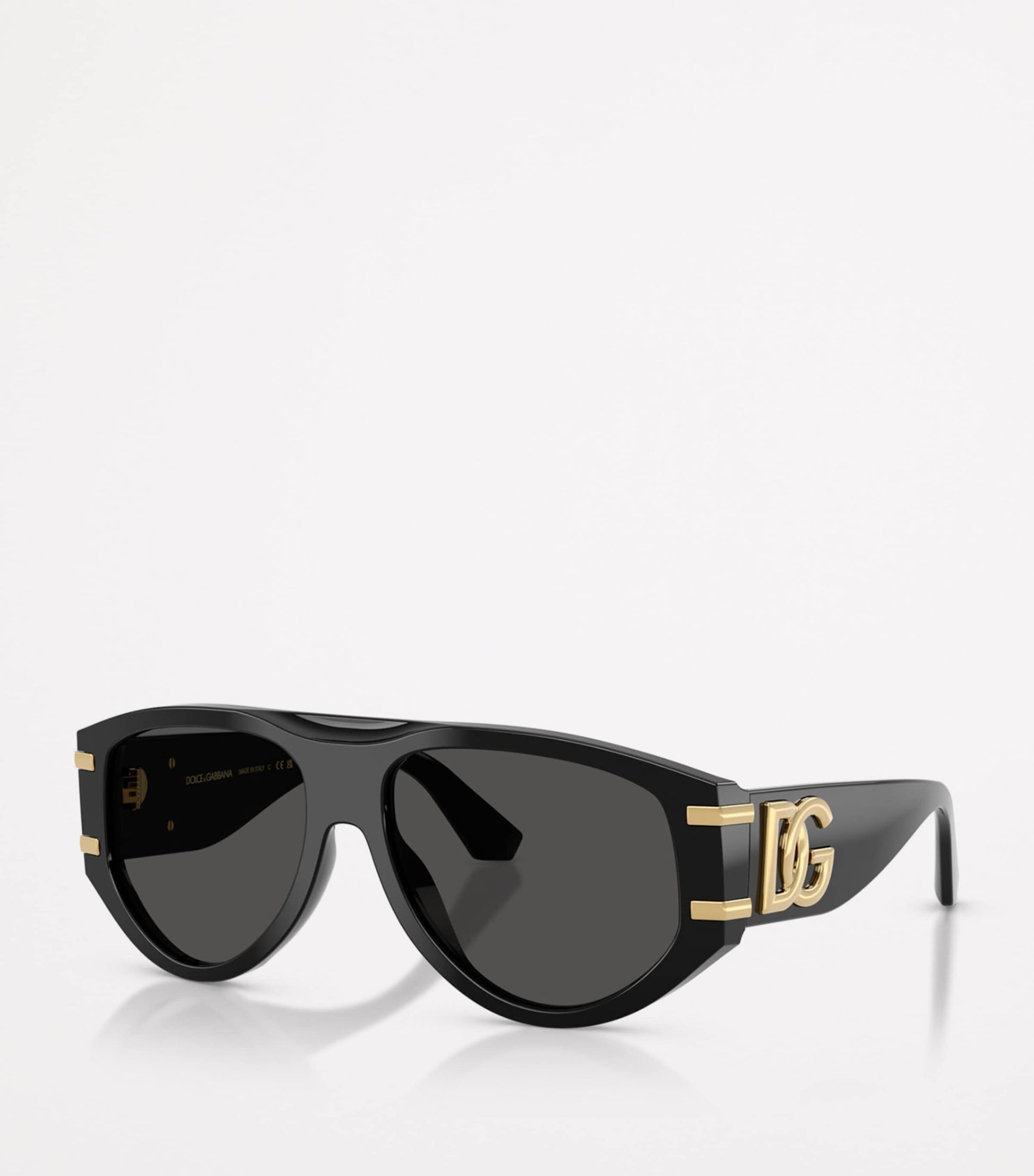 Dolce & Gabbana Black DG Millennials Pilot Sunglasses
