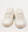 Prada Neutral Leather Sneakers
