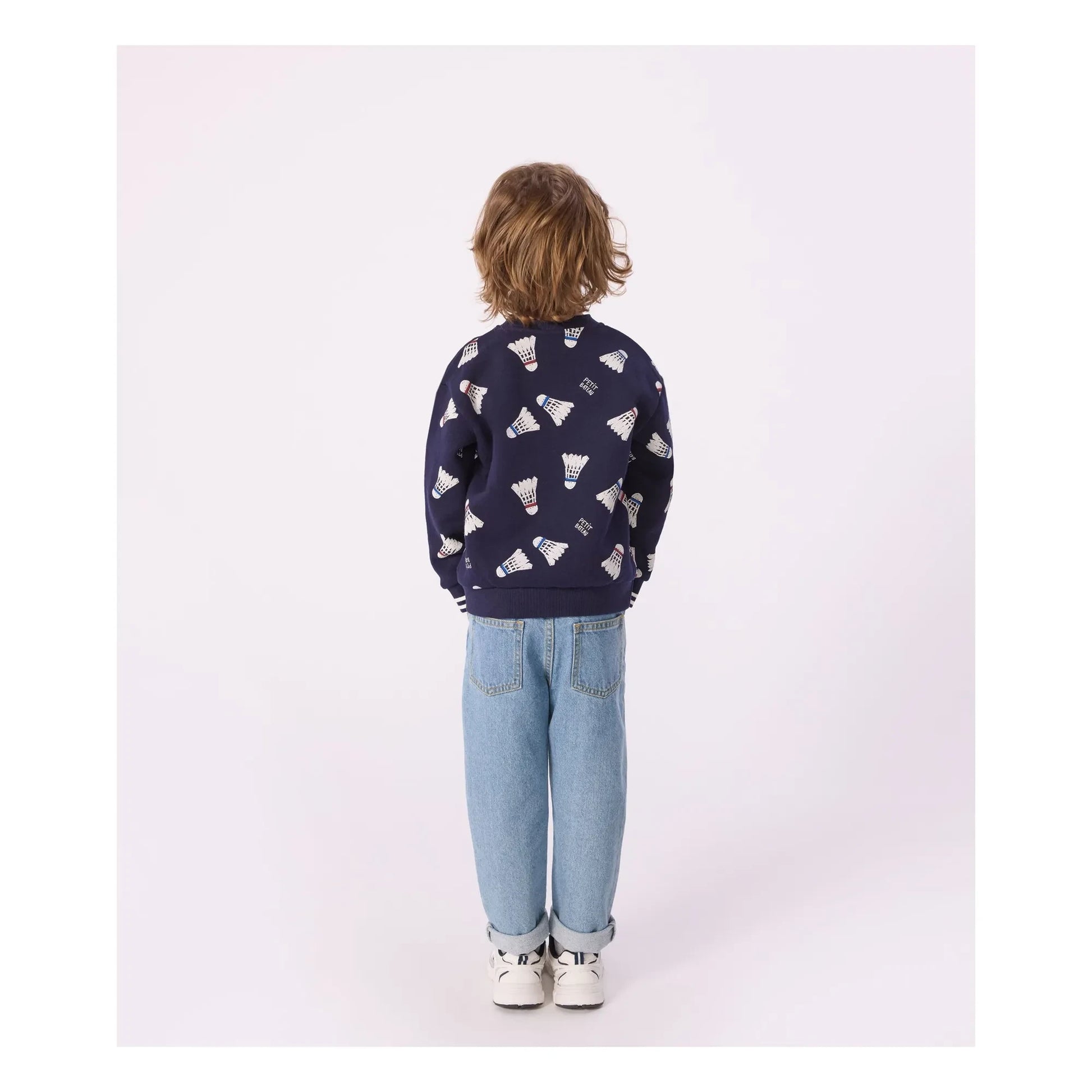 Petit Bateau - Badminton fleece sweatshirt | Midnight blue