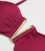 Ribbed Cassis Bikini Top