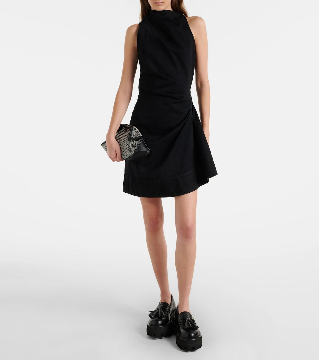 McQueen - Manta embellished leather clutch
