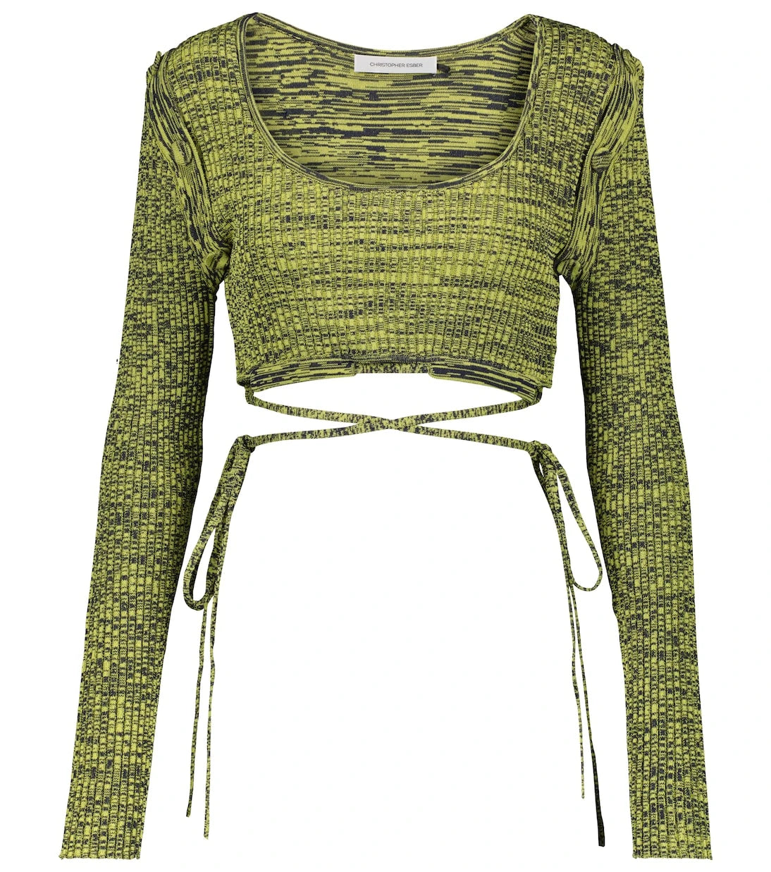 Christopher Esber - Space-dyed convertible crop top