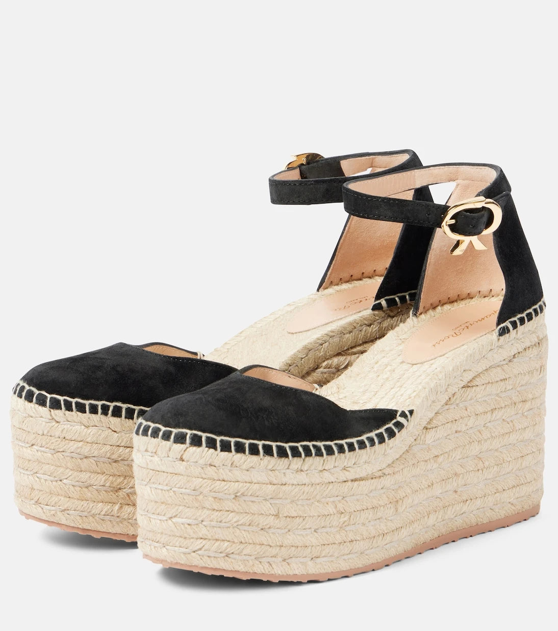 Gianvito Rossi - Suede platform espadrille wedges