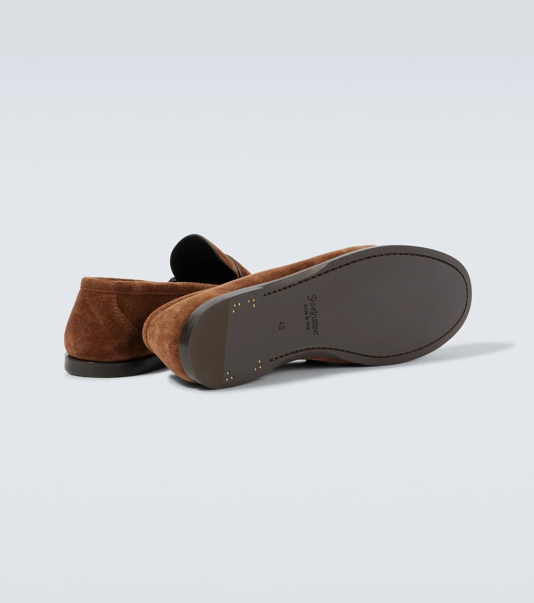 Saint Laurent - Laurent suede penny loafers