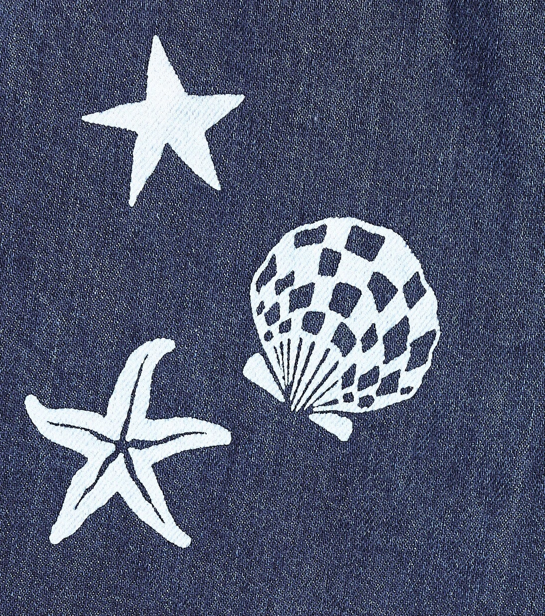 The New Society - Lagoon embroidered denim shorts