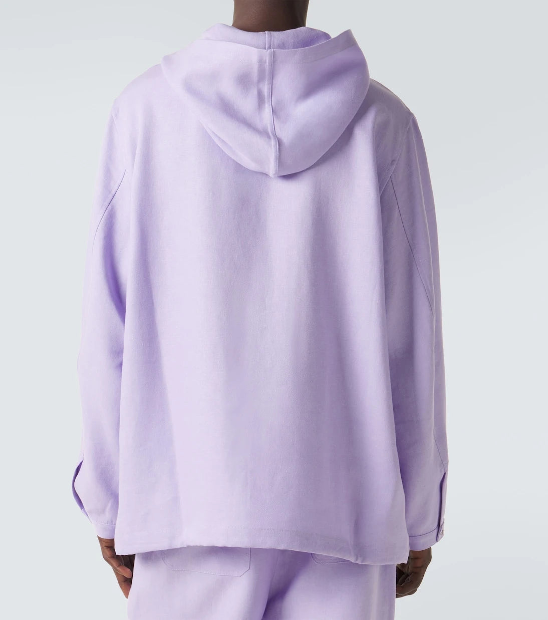 God's True Cashmere - Hooded linen jacket with amethyst