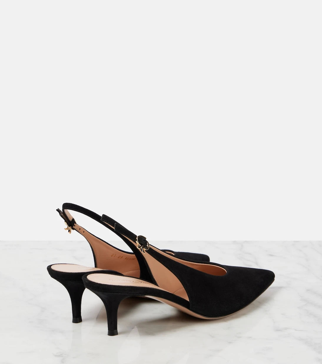 Gianvito Rossi - Robbie 55 suede slingback pumps