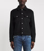 FRAME Black Wool-Blend Trucker Jacket