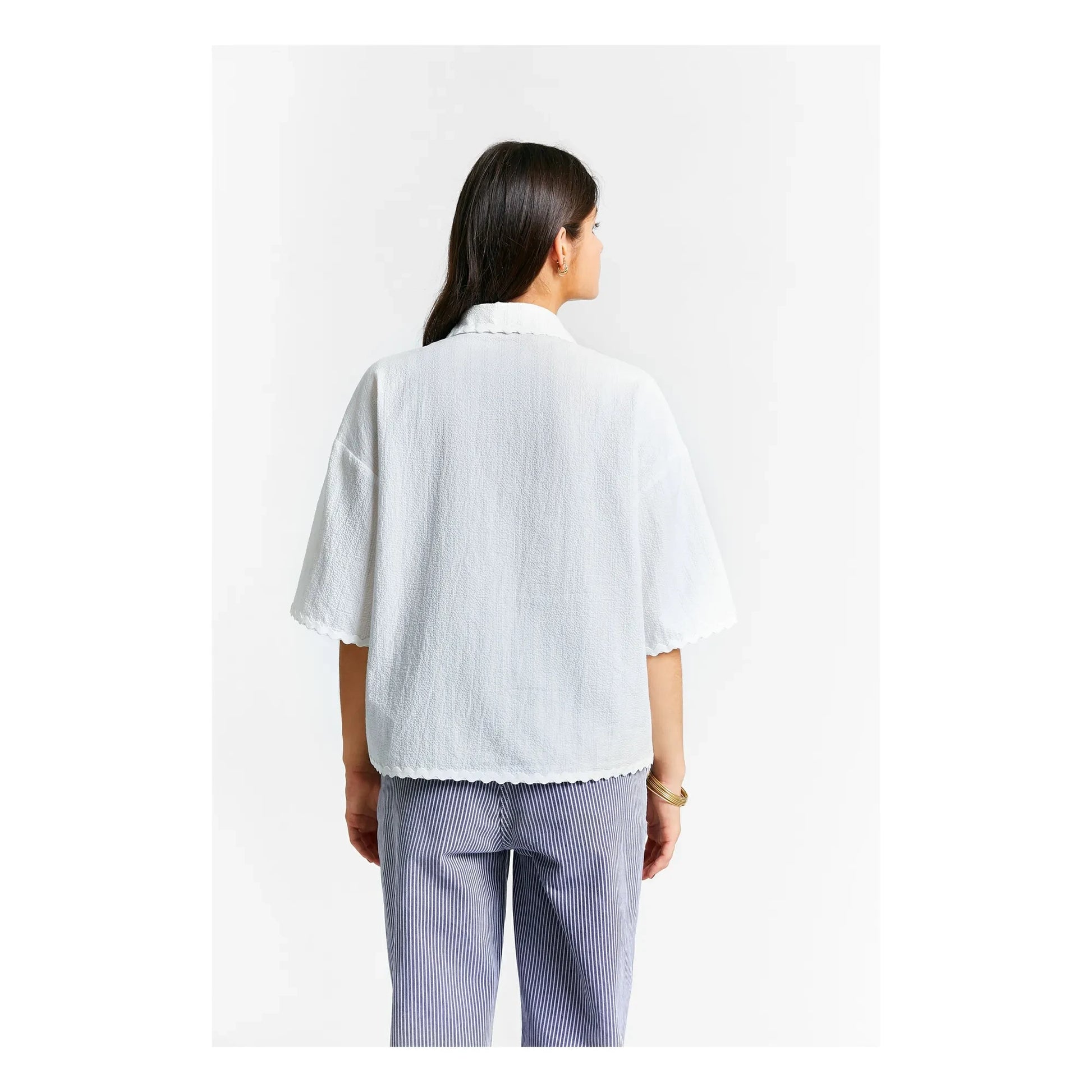 Indee - Suraya Stripes Shirt | White