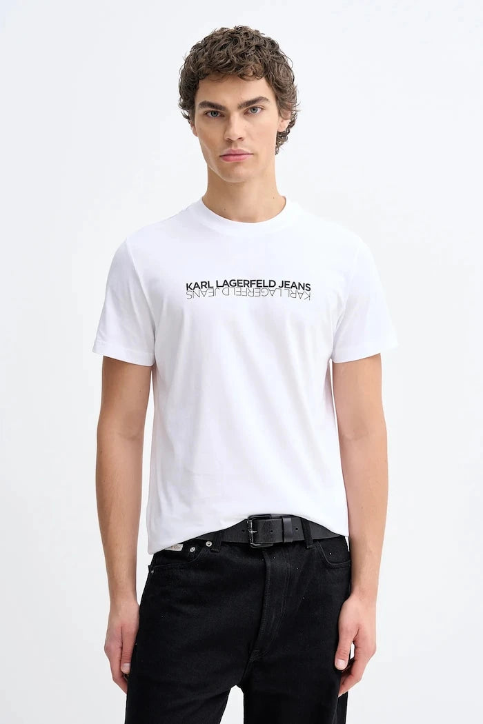 Pamuklu Tişört Karl Lagerfeld Jeans