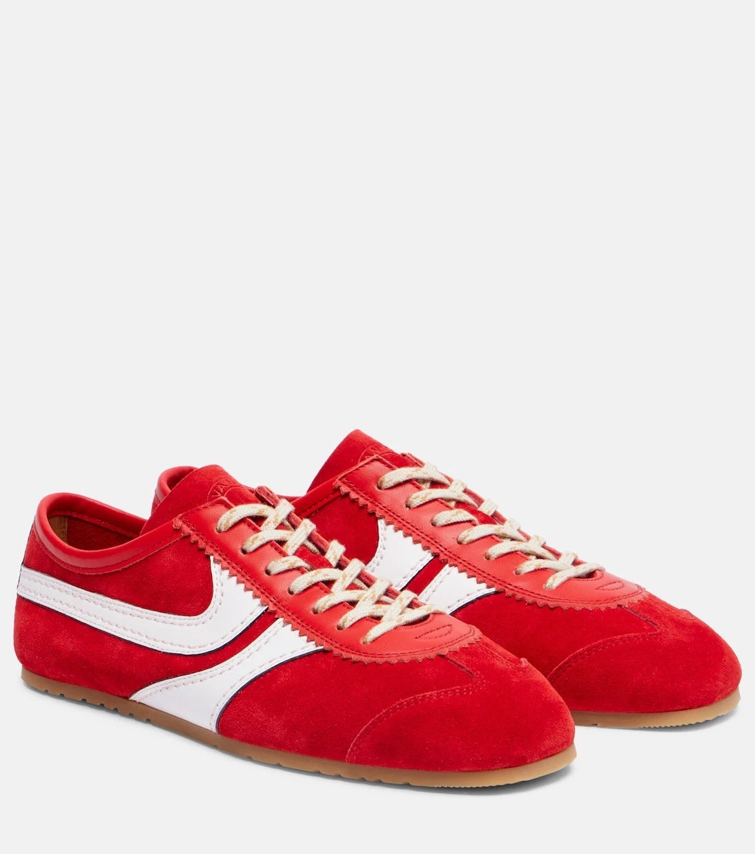 Dries Van Noten - Leather-trimmed suede sneakers