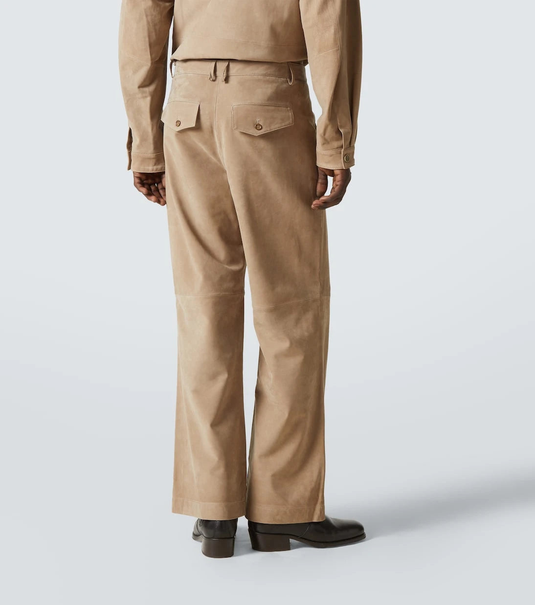 Entire Studios - DC mid-rise pleated suede wide-leg pants