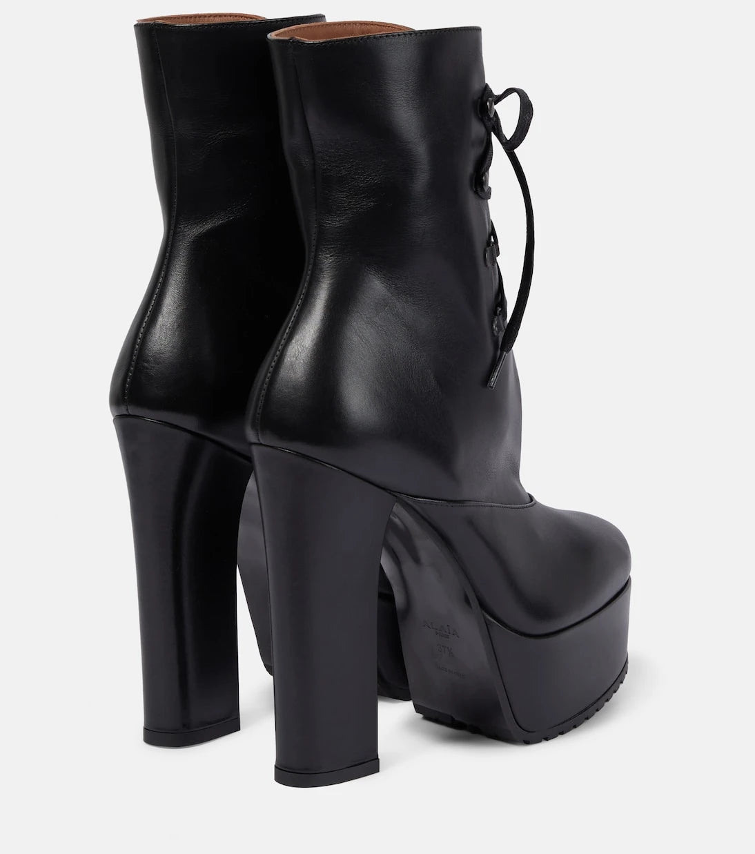 Alaïa - Trekk 135 leather ankle boots