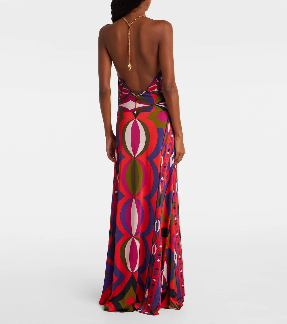 Pucci - Iride embellished silk twill top